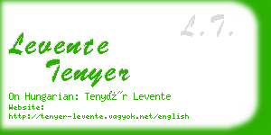 levente tenyer business card